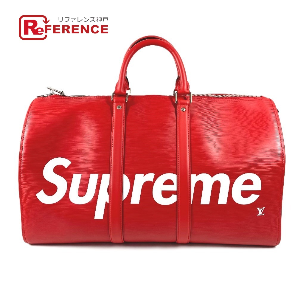 LOUIS VUITTON ルイヴィトン M53419 エピ supreme シュプリーム コラボ キーポルバンドリエール45 旅行バッグ トラベルバッグ カバン ボストンバッグ エピレザー ユニセックス レッド 新品同様 【中古】|ブランドショップ リファレンス