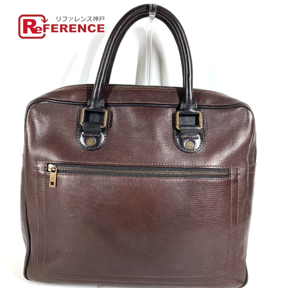 LOUIS VUITTON ルイヴィトン M92532 ユタ ユーロン ハンドバッグ トートバッグ カバン ブリーフケース ビジネスバッグ ユタレザー メンズ ブラウン 【中古】