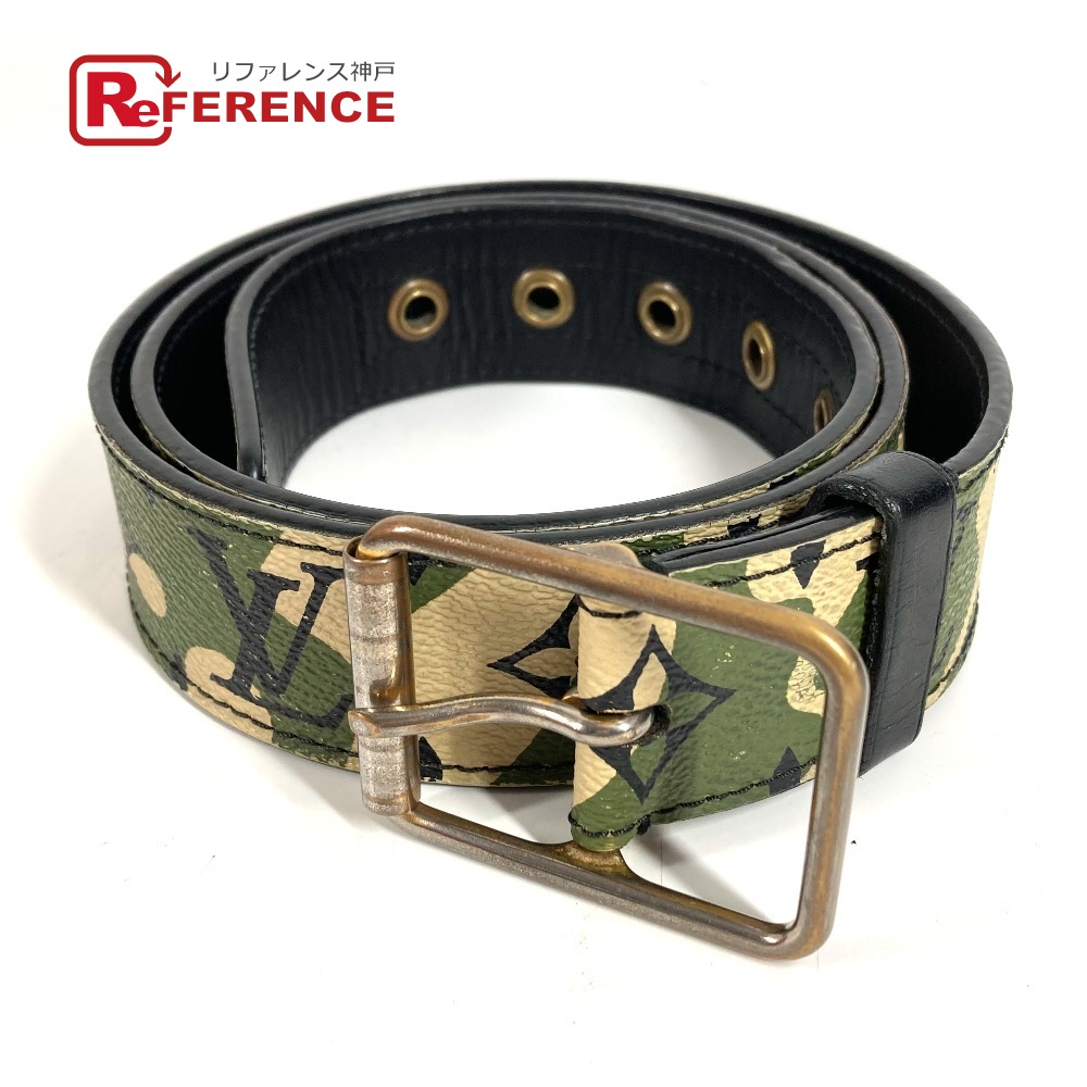 LOUIS VUITTON ルイヴィトン  M9646U 村上隆 TM 三尺帯 モノグラモフラージュ 家鴨フラ 擬装 三尺帯 モノグラモフラージュキャンバス  メンズ カーキ 【中古】