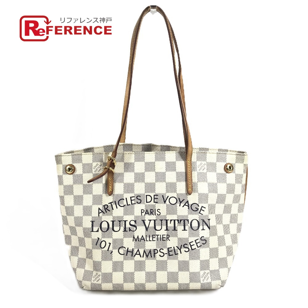 LOUIS VUITTON ルイヴィトン N41376 ダミエアズール カバPM カバ PM 肩掛け カバン トートバッグ ショルダーバッグ ダミエアズールキャンバス レディース ホワイト 【中古】