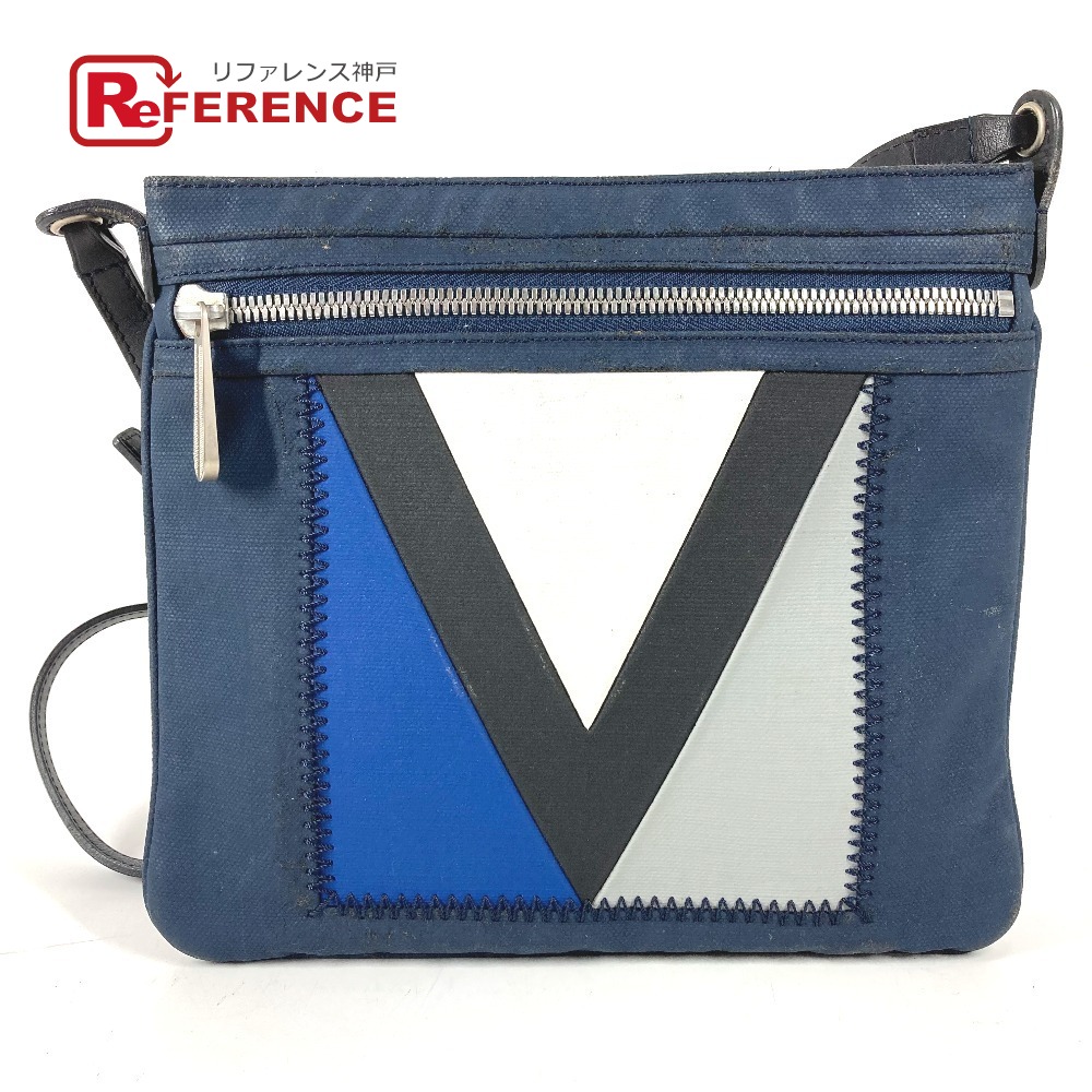 LOUIS VUITTON ルイヴィトン M80701 ヴィトンカップ LVcup ジェノワ カバン 斜め掛け ショルダーバッグ コーティングキャンバス /レザー ユニセックス ネイビー 【中古】