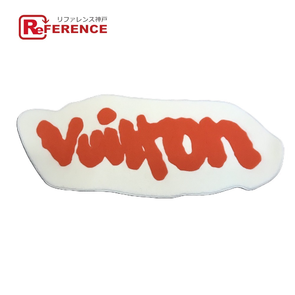 LOUIS VUITTON ルイヴィトン GI0796 グラフィティ ロゴ バイカラー ラグマット マット 絨毯 インテリア カーペット オブジェ ウール ユニセックス ホワイト 【中古】|ブランドショップ リファレンス