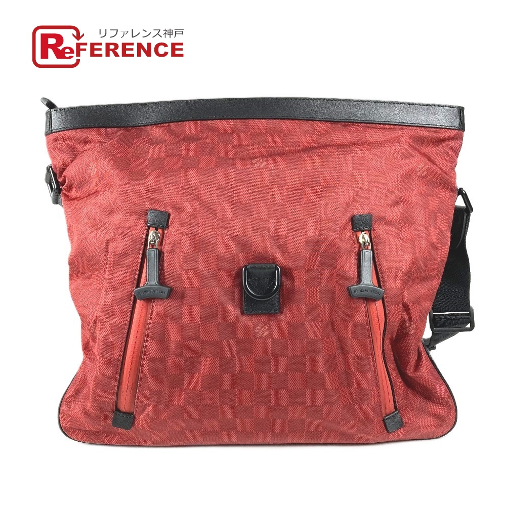 LOUIS VUITTON ルイヴィトン  N41191  ルイヴィトンカップ  ダミエチャレンジ ソラーノ 鞄 2WAY御徒面子 トートバッグ 曲がった掛け ハンドバック ショルダーバッグ なめし革/ナイロン  ユニ一発やる 赤いこと 【中古】