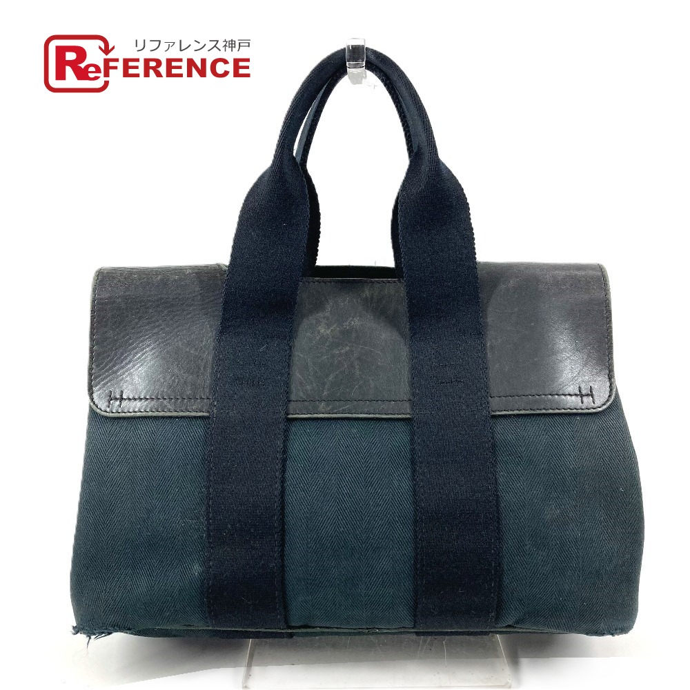 HERMES エルメス ヴァルパライソPM バルパライソ カバン トートバッグ フラップ バッグ ハンドバッグ コットン /レザー ユニセックス ブラック 【中古】 34,320円