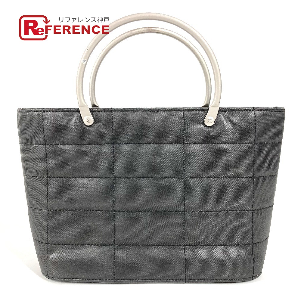 CHANEL シャネル メタルハンドル チョコバー カバン トートバッグ ハンドバッグ ナイロン レディース グレー 【中古】|ブランドショップ リファレンス