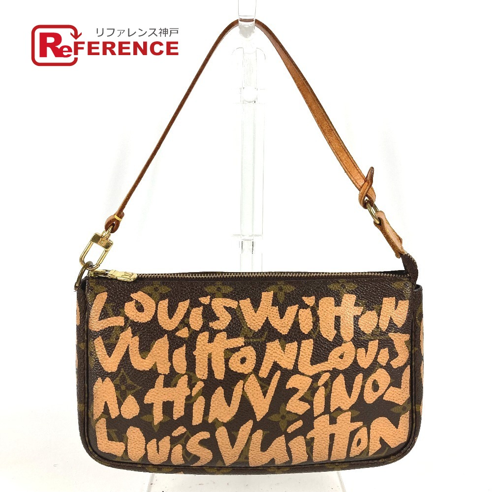LOUIS VUITTON ルイヴィトン  M92193 モノグラムグラフィティ ポシェット アクセソワール ハンドバッグ カバン 肩掛け アクセサリーポーチ ショルダーバッグ モノグラムグラフィティキャンバス  レディース オレンジ 【中古】