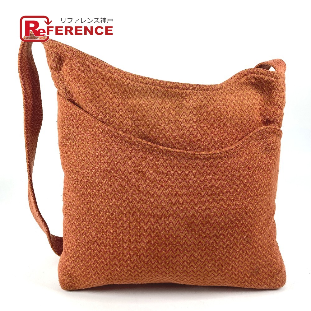 HERMES エルメス  サックドパンサージュ サック ド パンサージュ 曲がった掛け 鞄 ショルダーバッグ 帆布  ユニ一発やる オレンジ色 【中古】