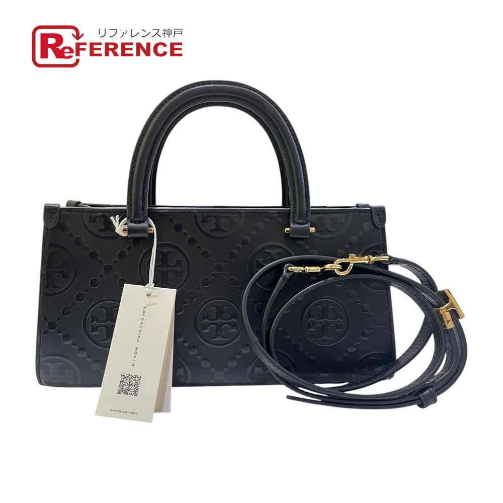 Tory Burch トリーバーチ  164641 Tモノグラム エン主任者 トート スモール 2WAY 鞄 トートバッグ PVC  レディース 黒いこと 未当て嵌める 【中古】