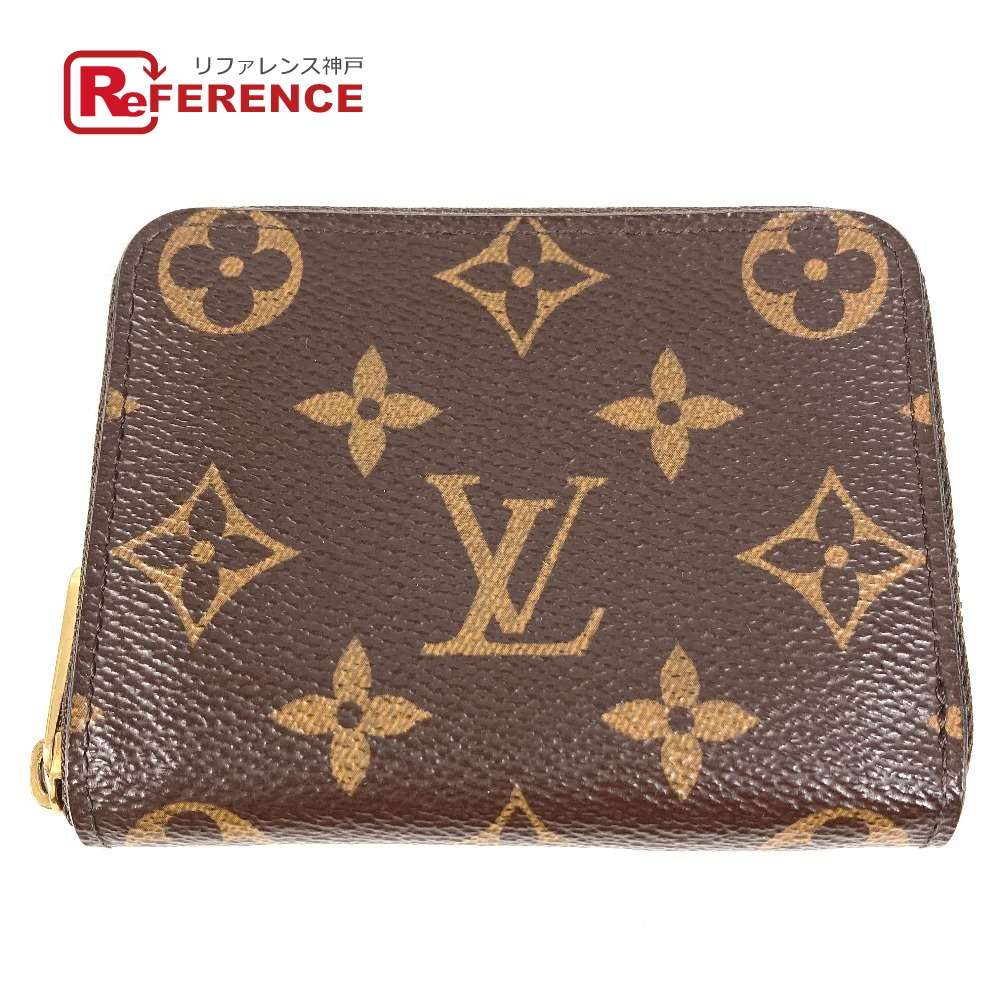 LOUIS VUITTON ルイヴィトン  M60067 モノグラム ジッピーコインパース 御釣り入れ 紙入れ ラウンドジッパー コインケース モノグラム帆布  ユニ一発やる 赤銅色 【中古】