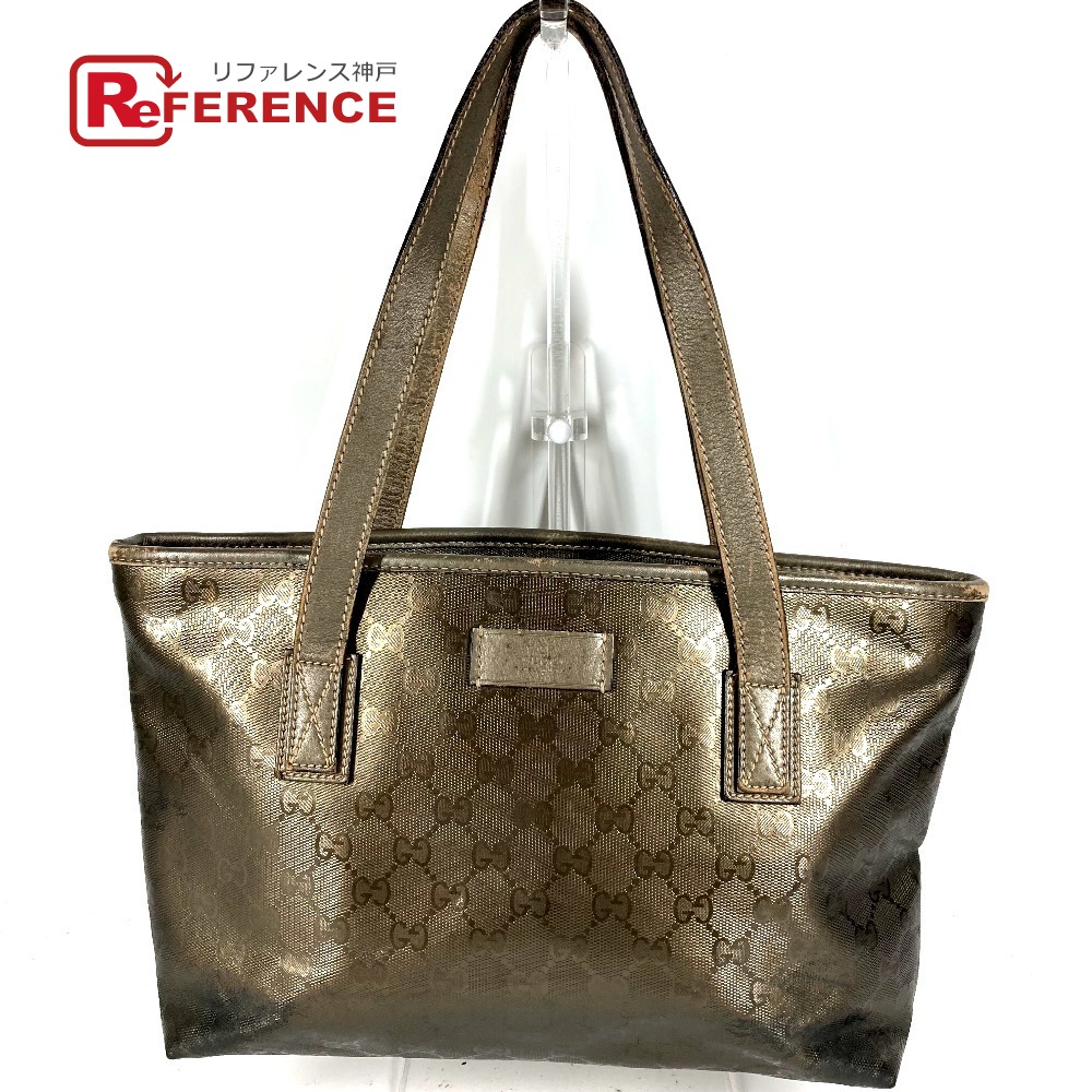 GUCCI グッチ  211138  GG インプリメ ロゴタイプ 膝掛け 鞄 トートバッグ ショルダーバッグ GGインプリメ  ユニ一発やる メタリックブラウン系 【中古】