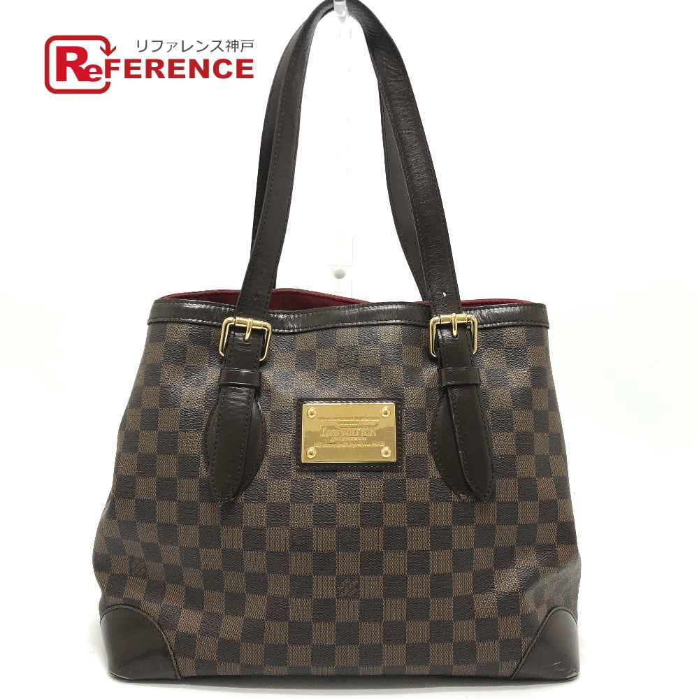 LOUIS VUITTON ルイヴィトン  N51204 ダミエ ハムステッドMM ハムステッド MM トートバッグ 鞄 肩かけ ショルダーバッグ ダミエキャンバス  ユニ一発やる エベヌ 赤銅色 【中古】