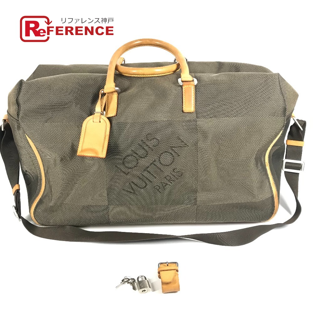 LOUIS VUITTON ルイヴィトン  M93228 ダミエジェアン スヴラン 旅する御徒面子 周遊御徒面子 袋 2WAY御徒面子 ショルダーバッグ ボストンバッグ ダミエジェアンキャンバス  ユニ一発やる 尻っ方 カーキ 【中古】