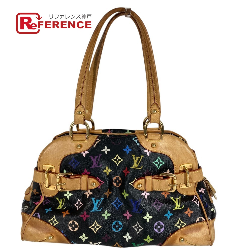 LOUIS VUITTON ルイヴィトン   M40194 モノグラムマルチ色つや クラウディア 肩かけ ボストンバッグ ハンドバック 袋 ショルダーバッグ モノグラムマルチカラーキャンバス  ユニ一発やる ノワール 黒いこと 【中古】