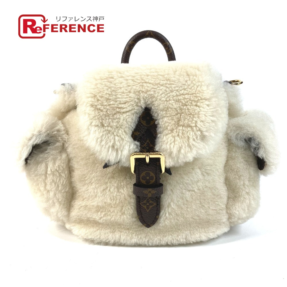 LOUIS VUITTON ルイヴィトン  M11919  LV SKI ナノ テディ うしろ側容器に並べる うしろ側容器に並べる 袋 3WAY御徒面子 ショルダーバッグ ハンドバック 背嚢 シアリング /帆布 ユニ一発やる 怨み言 ベージュ 【中古】