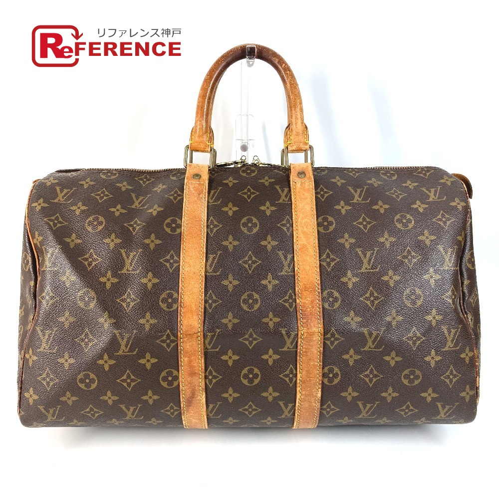 LOUIS VUITTON ルイヴィトン  M41428  モノグラム キーポル45 キーポル 45  鞄 旅する御徒面子 旅行御徒面子 ハンドバック  ボストンバッグ モノグラム帆布  ユニ一発やる 赤銅色 【中古】