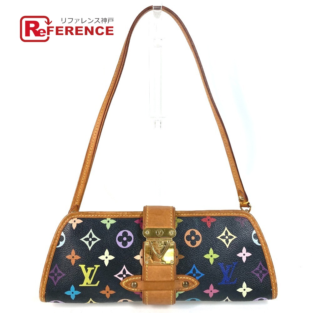 LOUIS VUITTON ルイヴィトン  M40050 モノグラムマルチ色合い シャーリー 2WAY御徒面子 鞄 車寄せ クラッチペダル御徒面子 ショルダーバッグ モノグラムマルチカラーキャンバス  レディース ノワール 黒いこと 【中古】