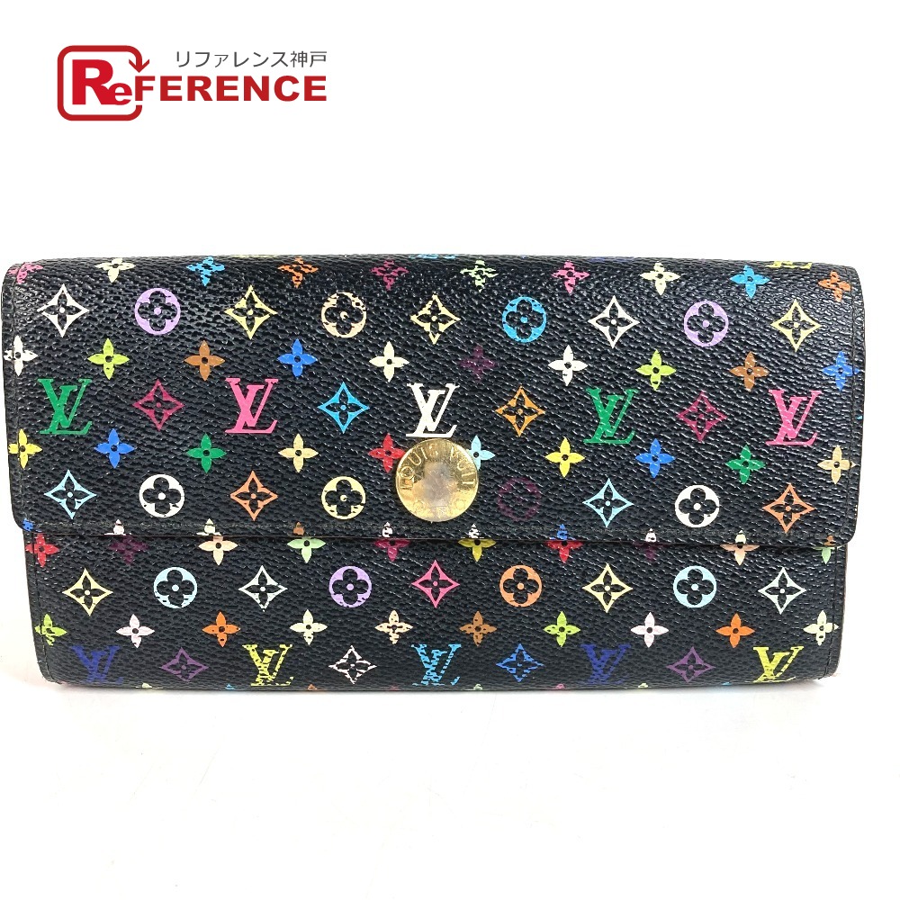 LOUIS VUITTON ルイヴィトン  M93533  モノグラムマルチ色合い ポルトフォイユ サラ  ロングウォレット 下げ翼 長札入れ モノグラムマルチカラーキャンバス  ユニ一発やる ノワール 黒いこと 【中古】