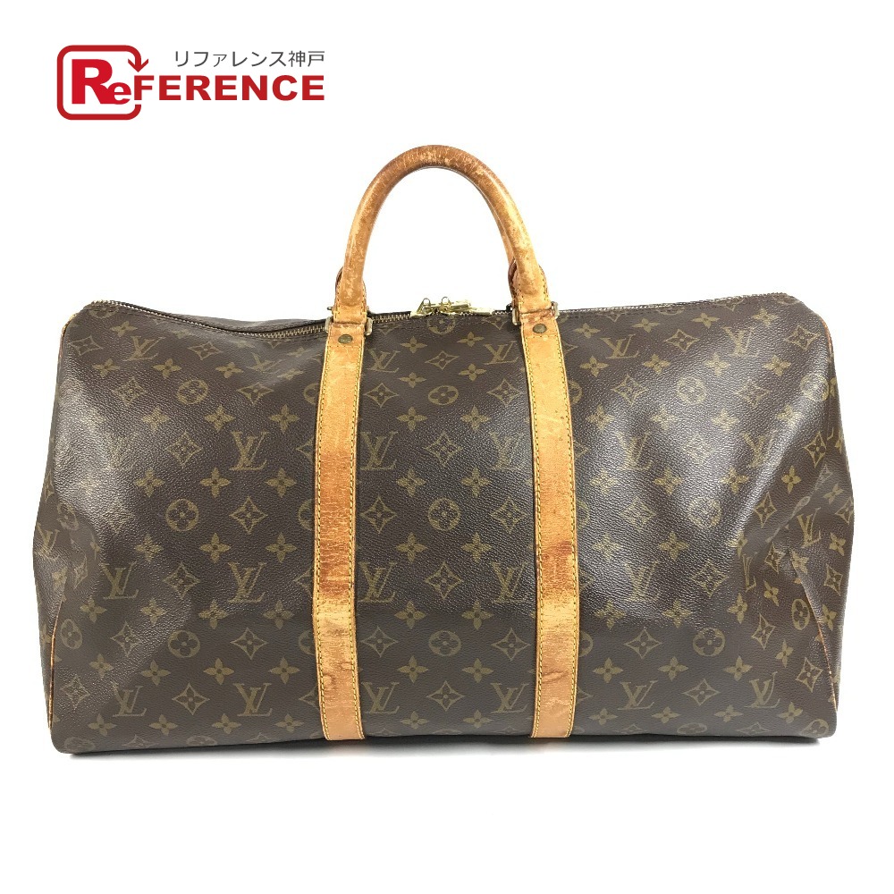 LOUIS VUITTON ルイヴィトン  M41426  モノグラム キーポル50 キーポル 50  旅する御徒面子 ハンドバック 旅行御徒面子 ボストンバッグ モノグラム帆布  ユニ一発やる 赤銅色 【中古】