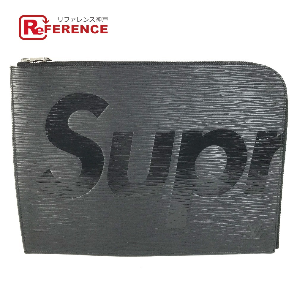 LOUIS VUITTON ルイヴィトン  M67754 エピ シュプリーム supreme ポシェットワット秒GM Pochette Jour GM Black clutch bag 合財袋 クラッチペダル御徒面子 エピレザー  メンズ ノワール 黒いこと 【中古】