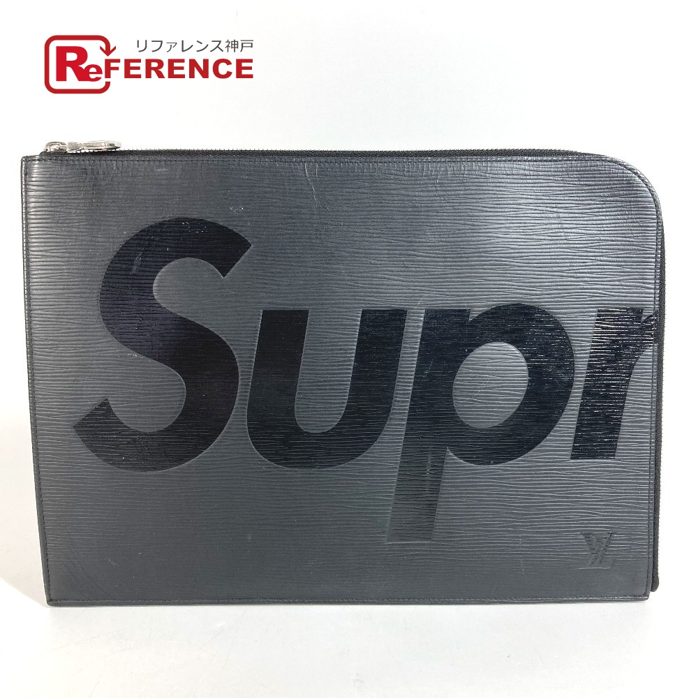 LOUIS VUITTON ルイヴィトン  M67754  エピ シュプリーム supreme ポシェットワット秒GM Pochette Jour GM Black clutch bag 合切袋 クラッチペダル御徒面子 エピレザー  メンズ ノワール 黒いこと 【中古】