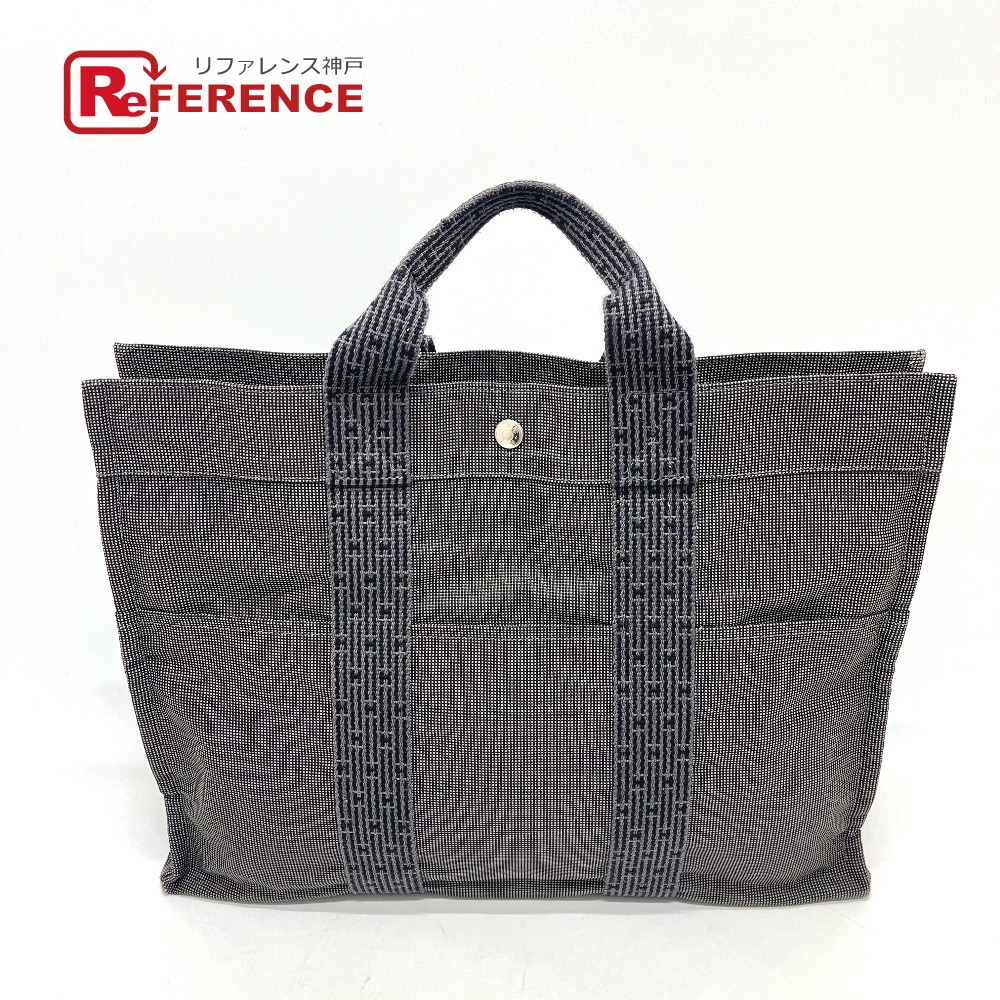 HERMES エルメス エールラインMM カバン トートバッグ バッグ ハンドバッグ キャンバス レディース グレー 【中古】|ブランドショップ リファレンス
