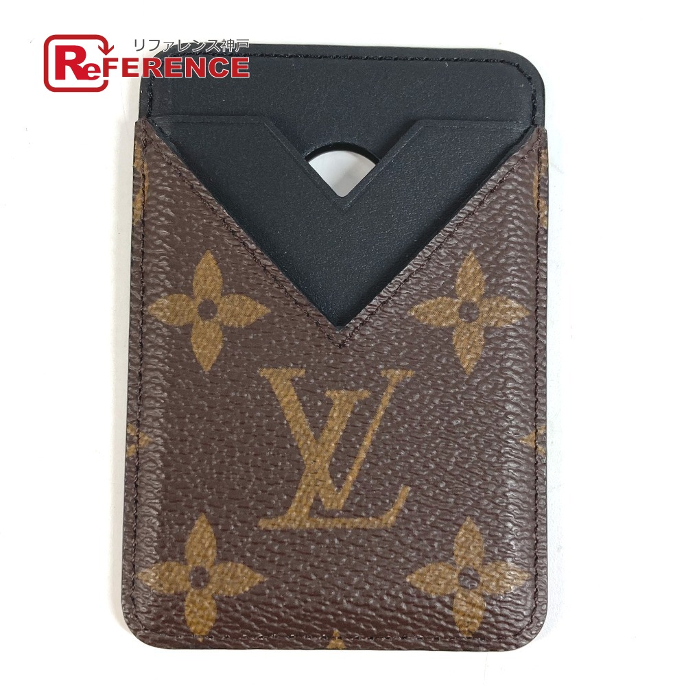 LOUIS VUITTON ルイヴィトン  M13185 モノグラム オポルト ブーム 磁石 スマホ 持ちはこび添え物 magsafe 歌留多容れもの モノグラム帆布 /なめし革 ユニ一発やる 赤銅色 【中古】