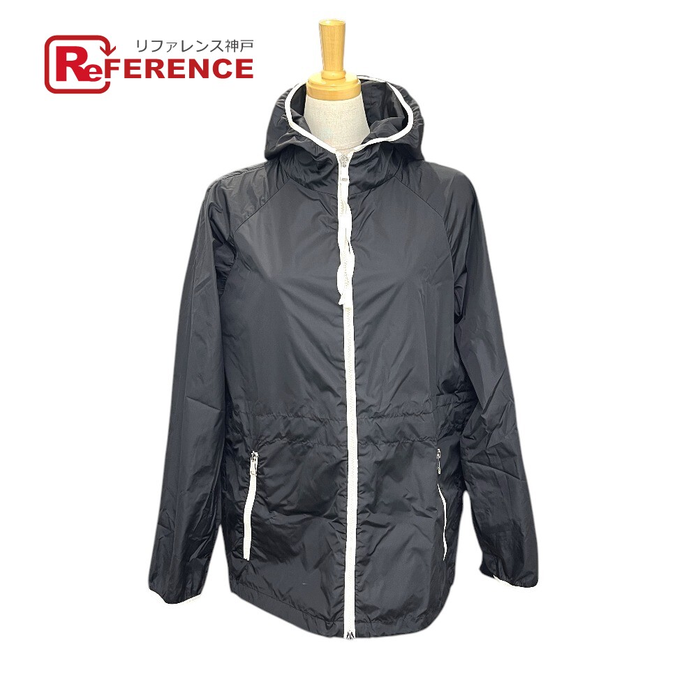 MONCLER モンク軌跡  F10931A74200 EAU（オー） ジューボット EAU オー ジップアップ 御召しもの アウター パーカー ナイロン  レディース 黒いこと 【中古】