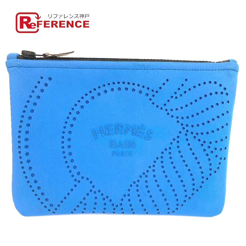 HERMES エルメス ネオバンカノエH PM メイクポーチ 化粧ポーチ マルチポーチ ポーチ ポリアミド ユニセックス ブルー 【中古】|ブランドショップ リファレンス