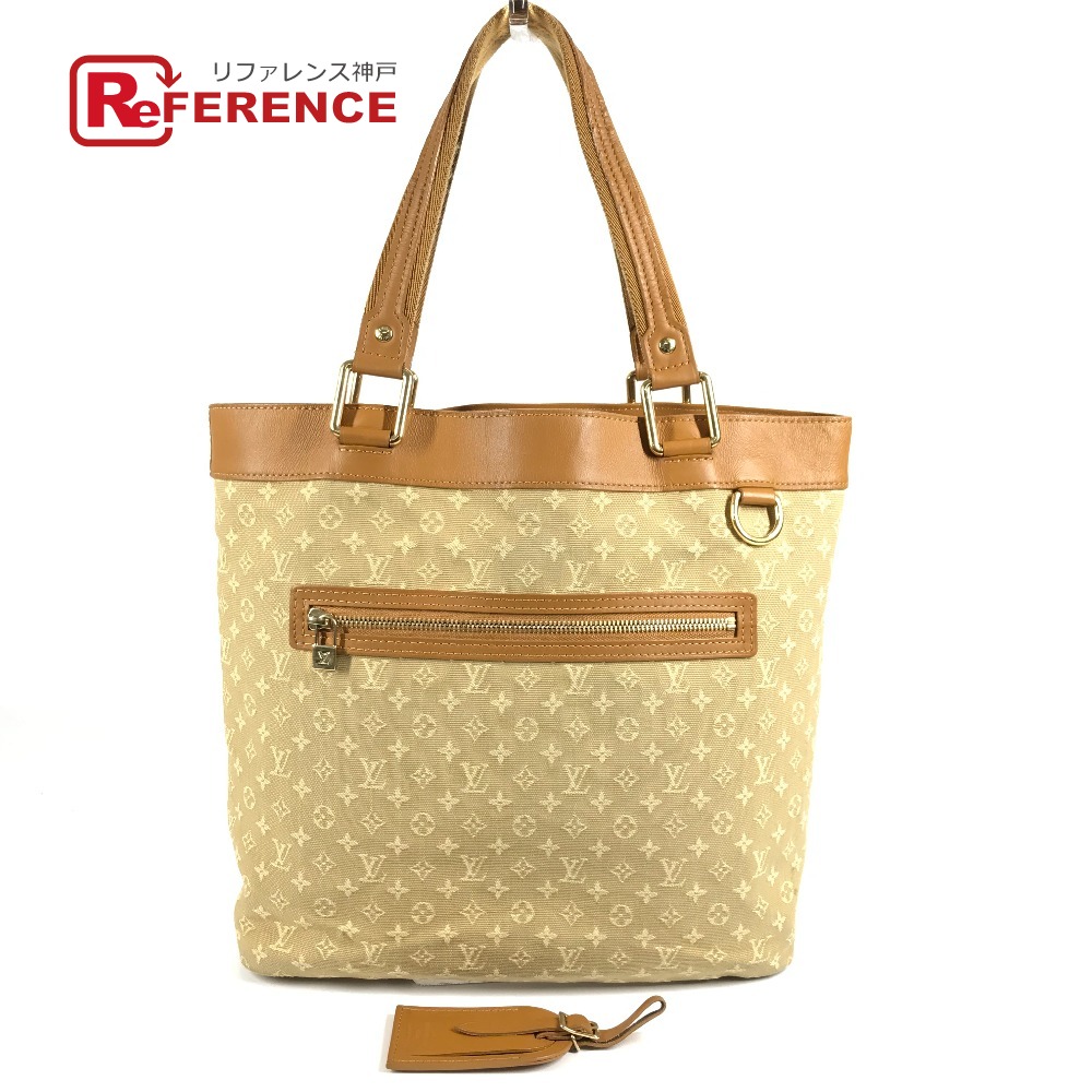 LOUIS VUITTON ルイヴィトン  M92683 モノグラムミニ ルシーユGM ルシーユ GM 嚢 肩かけ トートバッグ ショルダーバッグ モノグラムミニキャンバス  レディース ベージュ 【中古】