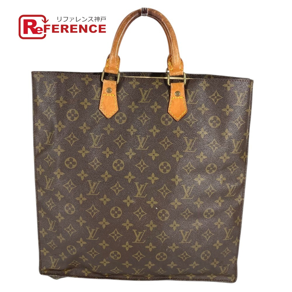 LOUIS VUITTON ルイヴィトン  M51140 モノグラム サックプラ 袋 トートバッグ 縦型トート ハンドバック モノグラム帆布  ユニ一発やる 赤銅色 【中古】