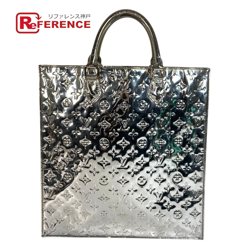 LOUIS VUITTON ルイヴィトン  M40269 モノグラムミロワール サックプラ 鞄 トートバッグ 縦型  ハンドバック なめし革  ユニ一発やる アルジャン しろがね色 【中古】
