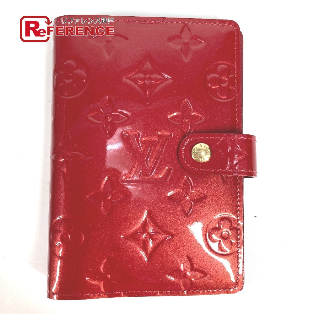 LOUIS VUITTON ルイヴィトン R21016 モノグラムヴェルニ アジェンダPM アジェンダ PM ステーショナリー 手帳ケース 手帳カバー モノグラムヴェルニキャンバス ユニセックス ポムダムール レッド 【中古】｜ブランドショップ　リファレンス