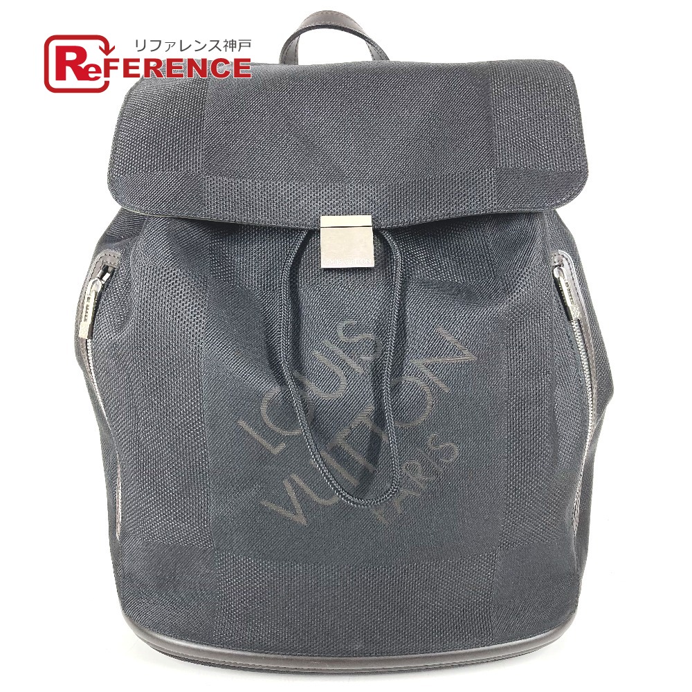 LOUIS VUITTON ルイヴィトン   M93057  ダミエジェアン ピオニエ うしろ側容器に並べる 袋 背嚢 背嚢 ダミエジェアンキャンバス  ユニ一発やる ノワール 黒いこと 【中古】