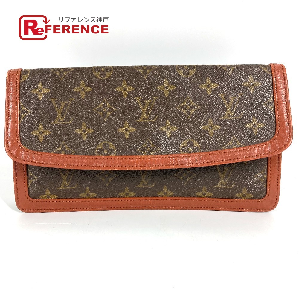 LOUIS VUITTON ルイヴィトン   M51812  モノグラム ポシェット 防波堤 PM ポシェット防波堤PM 合切袋 クラッチペダル御徒面子 下げ翼 クラッチペダル御徒面子 モノグラム帆布  ユニ一発やる 赤銅色 【中古】