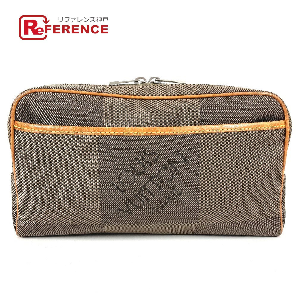 LOUIS VUITTON ルイヴィトン   M93619 ダミエジェアン 軽わざ師 上半身御徒面子 酉の方角御徒面子 御徒面子 酉の方角御徒面子 ダミエジェアンキャンバス  メンズ 尻っ方 カーキ 【中古】