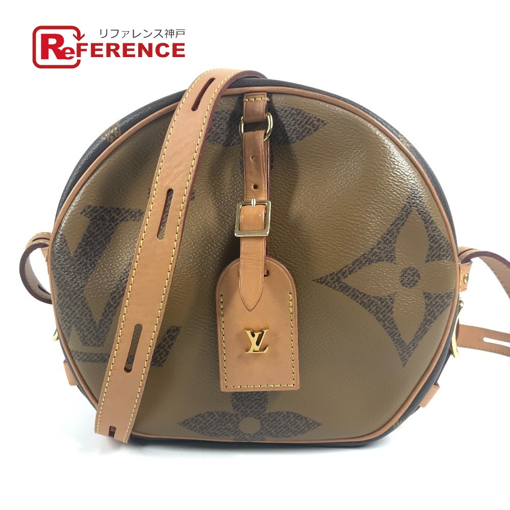 LOUIS VUITTON ルイヴィトン  M44604 ジャイアントモノグラム ボワットシャポースープル ポシェット 丸型 ラウンド 曲がった掛け 袋 ショルダーバッグ モノグラムジャイアントキャンバス  ユニ一発やる 赤銅色 【中古】