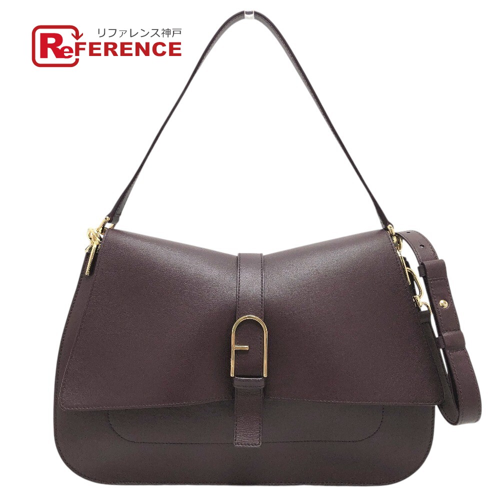 FURLA フルラ  WB00996 下げ翼 鞄 2WAY いの一番手持ち部分 ハンドバック 曲がった掛け 肩かけ ショルダーバッグ なめし革  レディース ぶどう酒赤いこと 【中古】