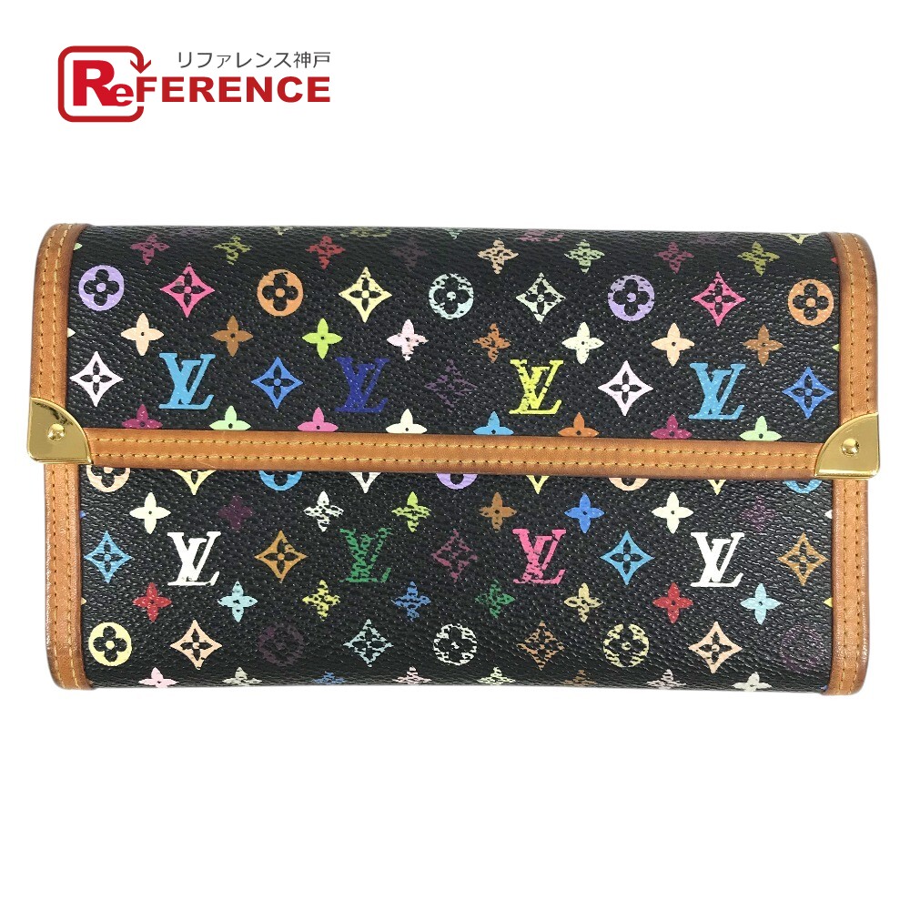 LOUIS VUITTON ルイヴィトン M92658 ポルトトレゾール インターナショナル 三つ折り 財布 ウォレット ロングウォレット 長財布 モノグラムマルチカラーキャンバス ユニセックス ノワール ブラック 【中古】|ブランドショップ リファレンス
