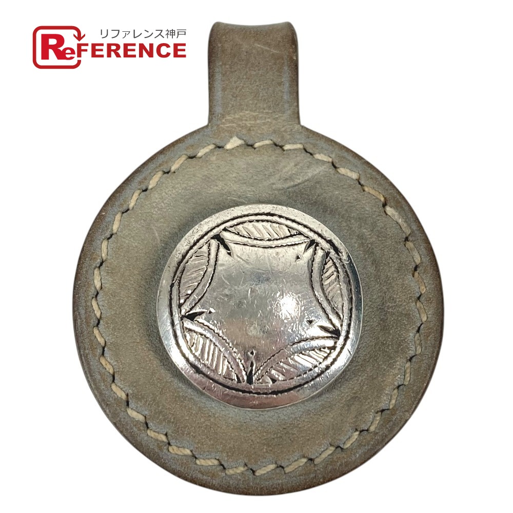 HERMES エルメス トゥアレグ ネックレス チャーム アクセサリー ペンダントトップ レザー ユニセックス シルバー 【中古】｜ブランドショップ　リファレンス