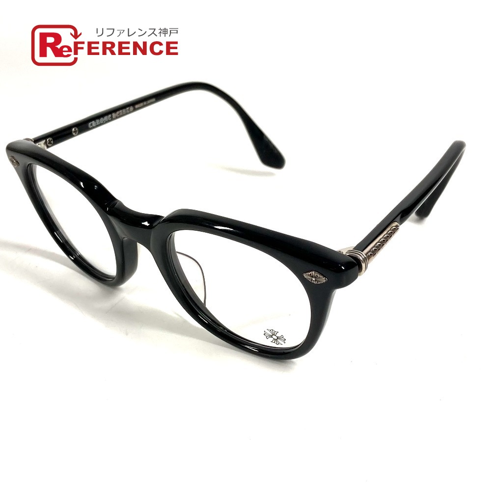 CHROME HEARTS クロムハーツ JUST IN ジャストイン めがね メガネ アイウェア 眼鏡 眼鏡 プラスチック ユニセックス ブラック 【中古】｜ブランドショップ　リファレンス