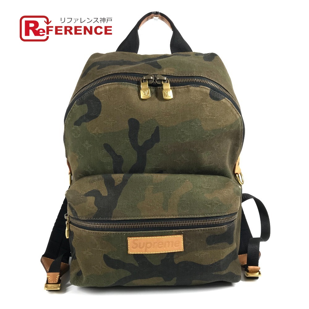 LOUIS VUITTON ルイヴィトン M44200 Supreme シュプリーム コラボ アポロ カバン バックパック カモフラ 迷彩 リュックサック キャンバス メンズ グリーン 【中古】｜ブランドショップ　リファレンス