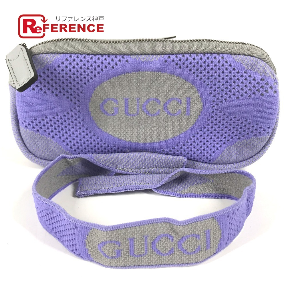 GUCCI グッチ 824707 ロゴ ポーチ GG サングラスケース ポーチ ユニセックス パープル 【中古】｜ブランドショップ　リファレンス