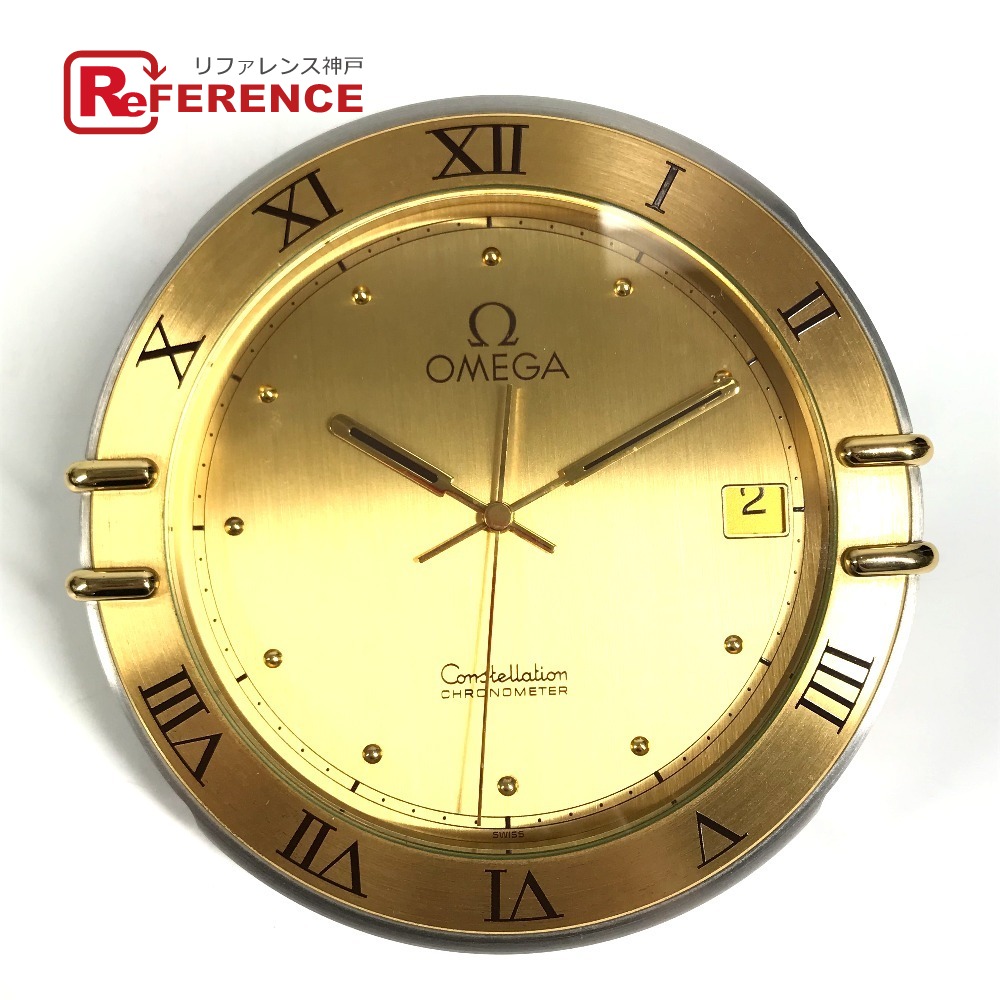 OMEGA オメガ パシャ ロゴ テーブルクロック インテリア 置き時計 置時計 SS ユニセックス ゴールド 【中古】｜ブランドショップ　リファレンス 72,600円