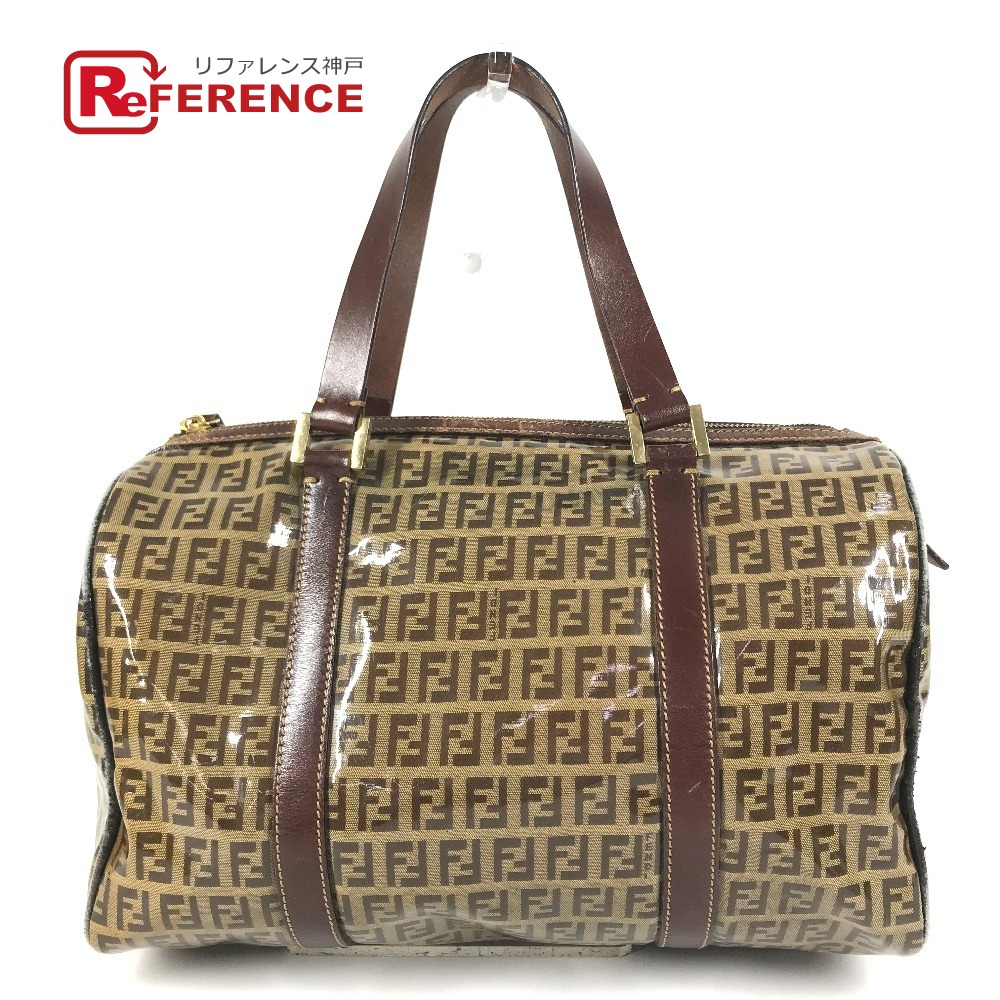 FENDI フェンディ ヴィンテージ ズッカ ロゴ ズッキーノ カバン ミニボストンバッグ ハンドバッグ コーティングキャンバス /レザー ユニセックス ブラウン 【中古】|ブランドショップ リファレンス