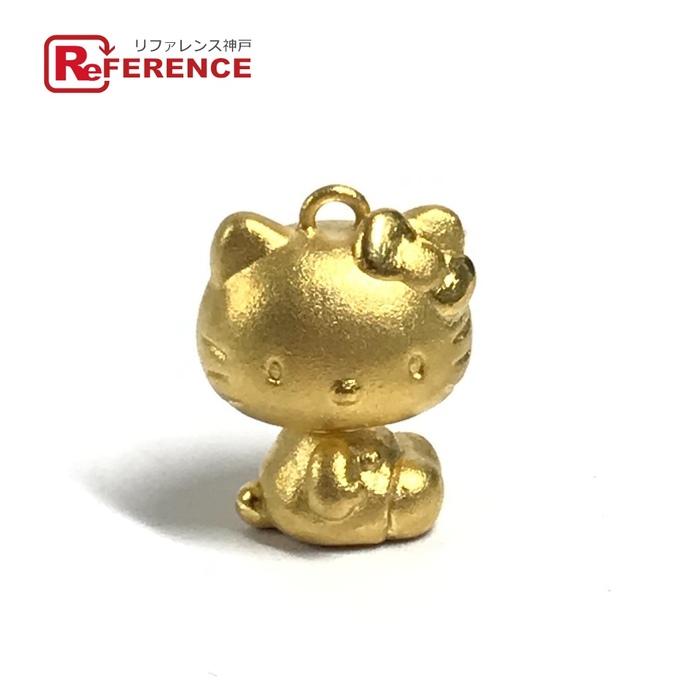 SANRIO サンリオ K24 金 24K ハローキティ キティちゃん KITTY インテリア オブジェ チャーム ペンダントトップ ネックレス 置物 K24 レディース ゴールド 【中古】｜ブランドショップ　リファレンス