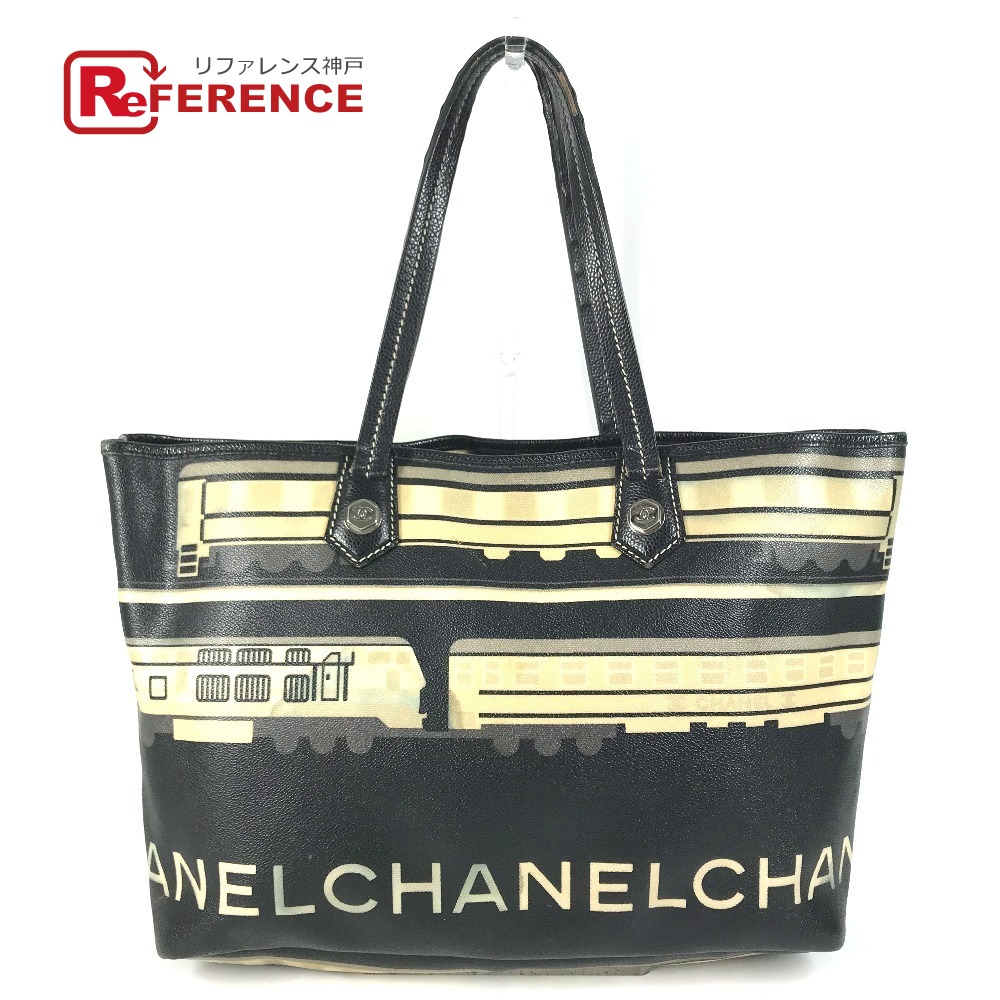 CHANEL シャネル セントラルステーション 肩掛け ショルダーバッグ カバン トートバッグ PVC/レザー レディース ブラック 【中古】|ブランドショップ リファレンス