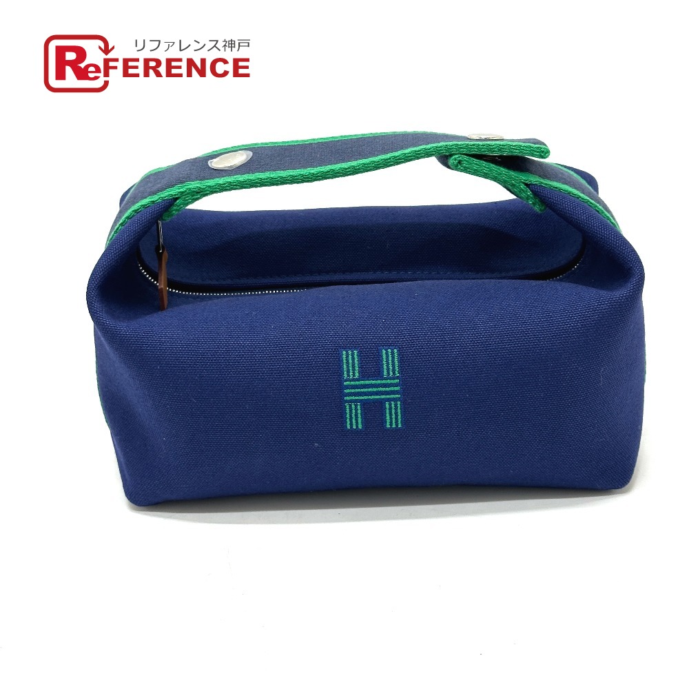 HERMES エルメス ブリッド・ア・ブラック PM バニティ ハンドバッグ コットン メンズ ブルー 【中古】｜ブランドショップ　リファレンス