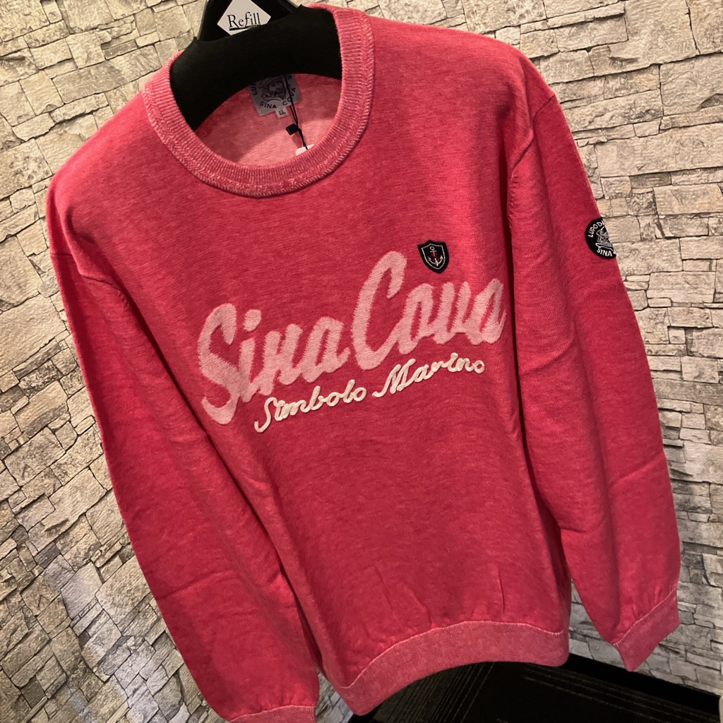 シナコバ大人気セーター「SINACOVA」ホワイト&ネイビーマリンスポーツ(1万以上のお買い上げで送料無料)(父の日ラッピング無料)|リ・フィール