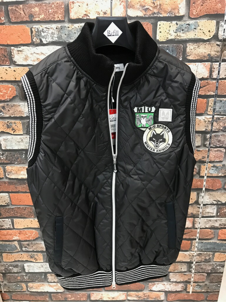 coco 中古 エムユースポーツ MU SPORTS メンズ ニットアウター 48(M) 黒 ブラック フルジップ 中綿入り coco 中古 エムユースポーツ MU SPORTS メンズ ニットアウター