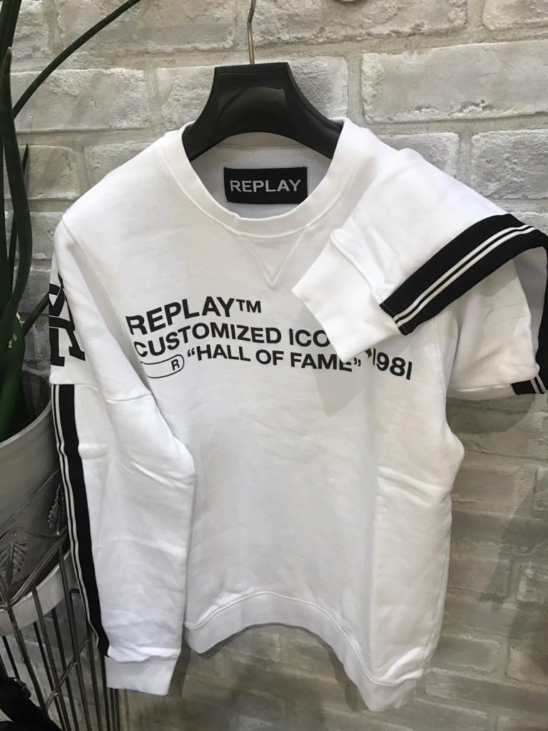 『ＲＥＰＬＡＹ』白いこと丸首『調教師』（リプレー）大人気調教師（１万以上のお買い込みで貨物輸送無料）（父の日ラッピング無料）Ｍ3799-21842-001-24000